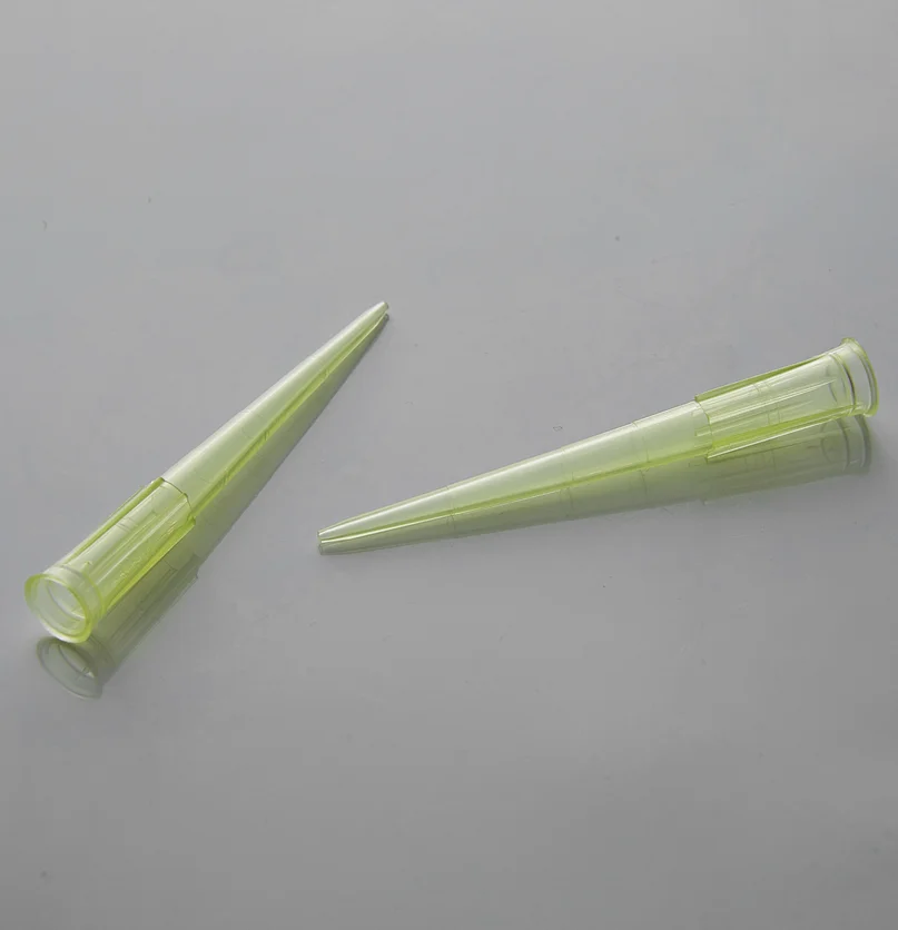 ready to ship 200 micro liter yellow pipette tips corning tips