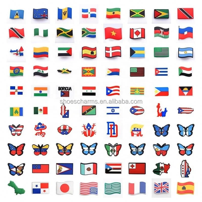 Shoe Accessories Wholesale Charm Custom Shoes Home Laces Holder Shoelace Products Pvc Mexican clog Charms From Mexico