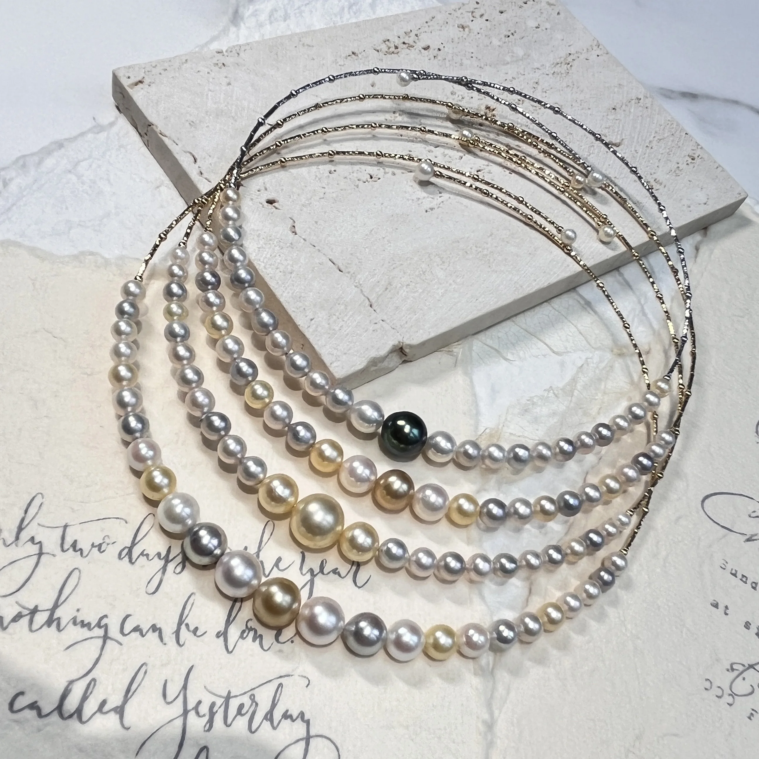 2024 Newest Product love charm with tahitian gold choker pearl necklace luxury for women fine jewelry south sea pearl necklace