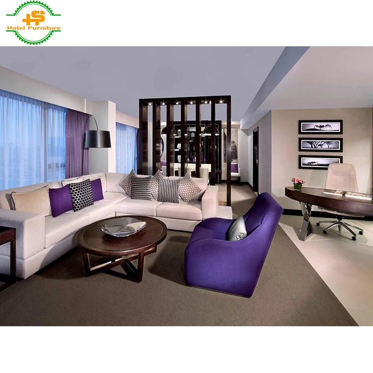 
HS-NS286 New design solid wood hotel furniture fabric sofa sets cum bed 