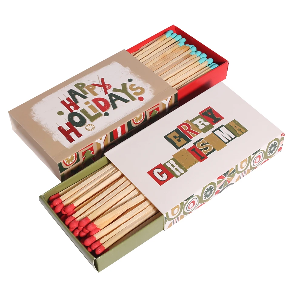 Different Matches Tips Colors Custom Paper Design Long Matchsticks And Match Box