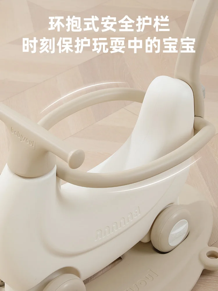 Customizable Children Chair Unpowered   3 In 1  Baby Plastic Kids Rocking Horse