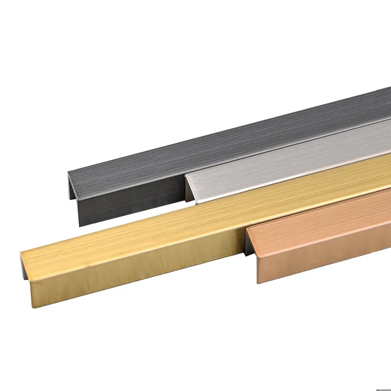 China Manufacturer Tile Profiles Metal Tile Trim For Building Wall High Quality Stainless Steel Corner Covers 304 Wall Edge Trim