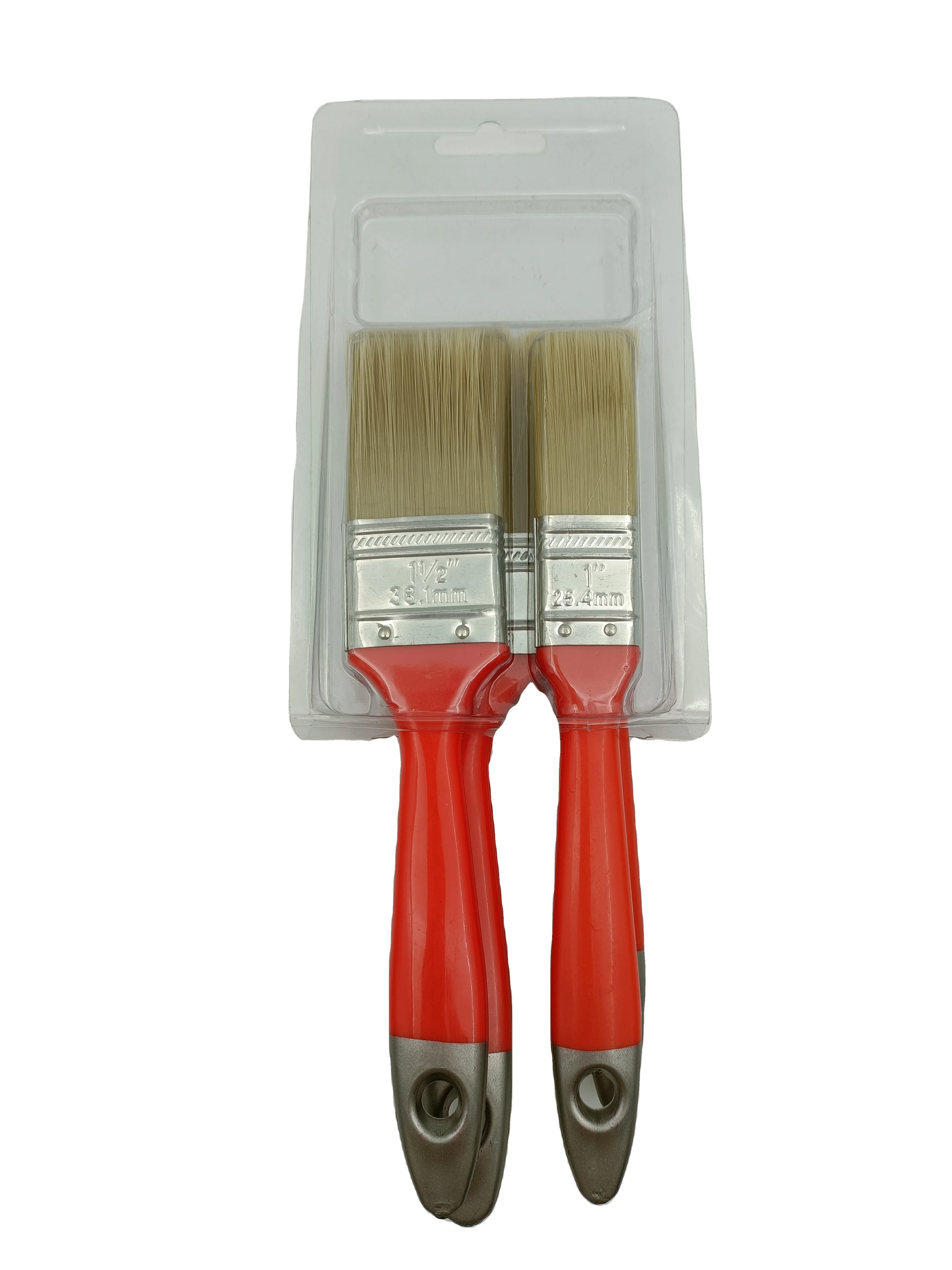 Hot selling double color handle paint brush with plastic handle