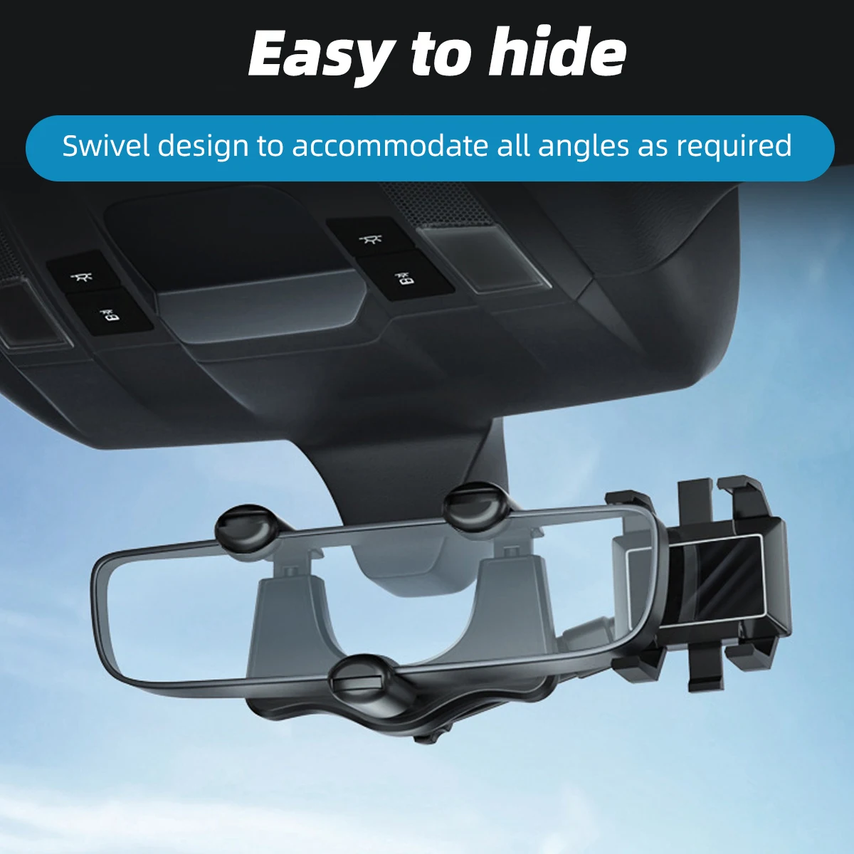 New Aluminum Alloy Bike Phone Holder Rearview Mirror Rearview Mirror Mobile Phone Mount
