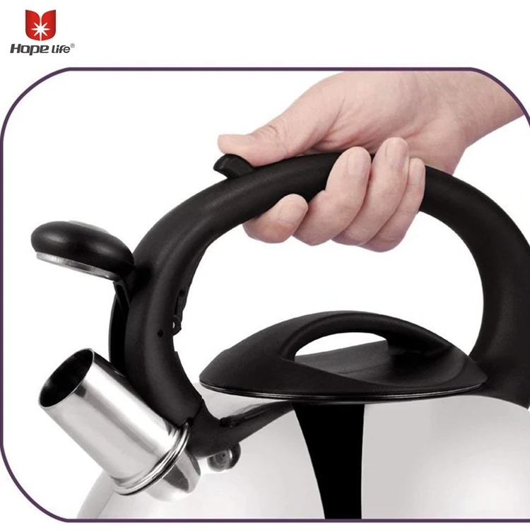 factory wholesale stainless steel whistling tea kettle for palm restaurant gas kettle