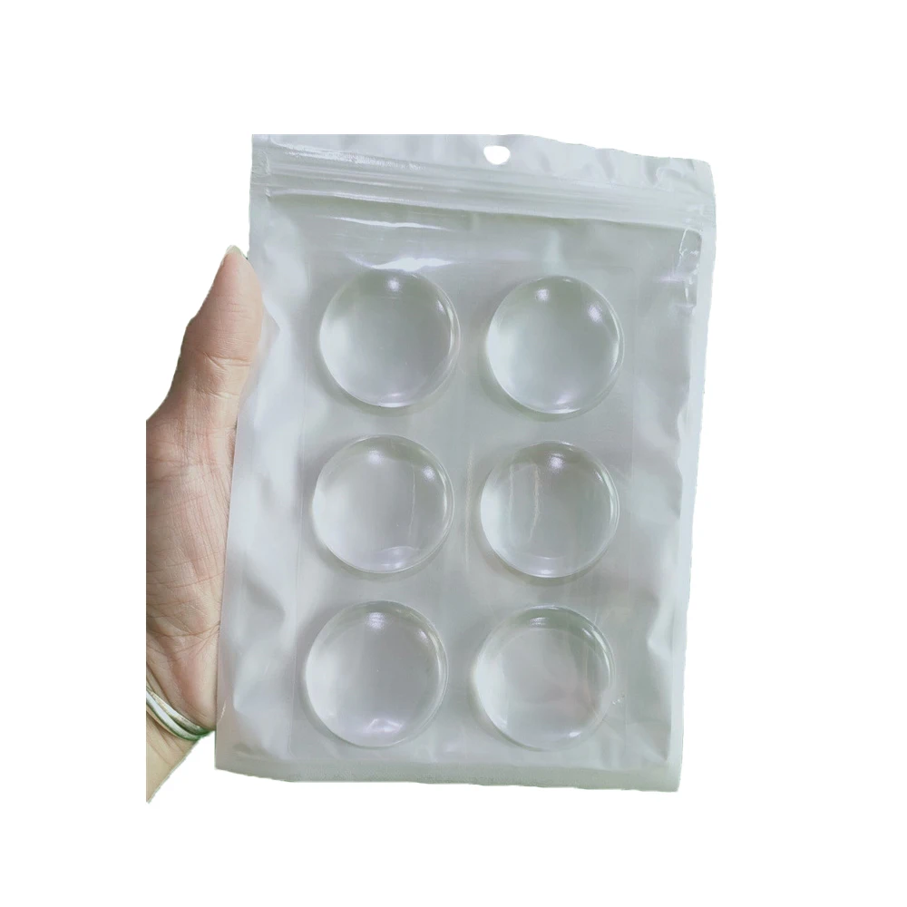 transparent anti-collision round wall protector clear door stopper silicone doorknob stopper