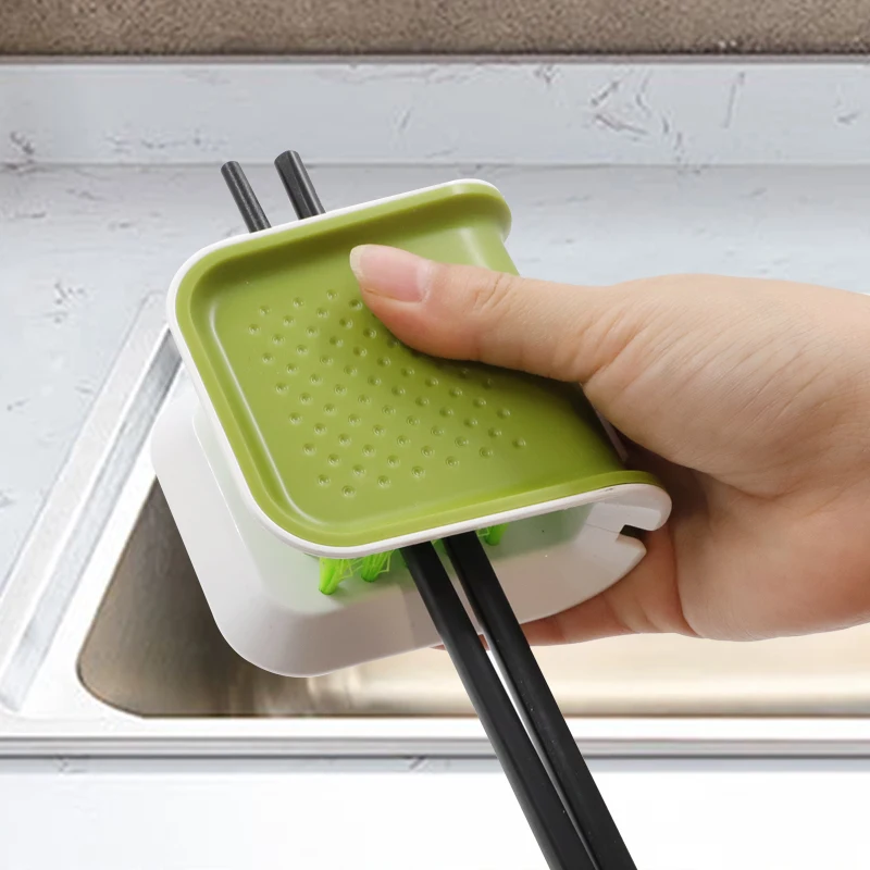 Knife Cleaner Chopsticks and Fork Cleaning Brush Cutlery Cleaner Utensil Bristle Scrubber Spoon Double Sided Washing Brush