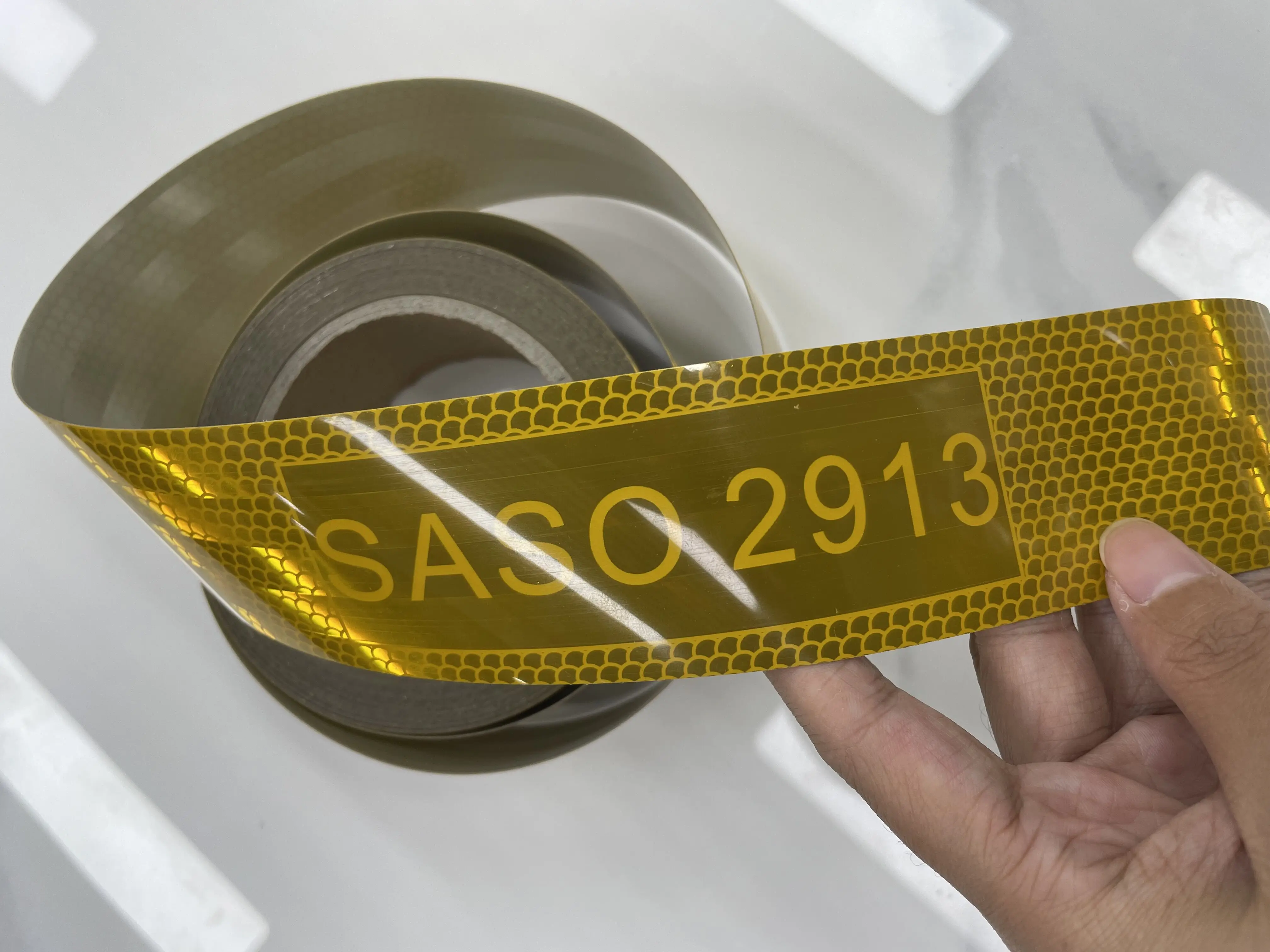 SASO 2913 Yellow Truck Reflective Tape Aluminizing Conspicuity Warning Tape Stickers