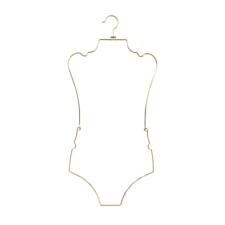 BST Fast Shipping NO MOQ New Design Foldable Swimsuit Bikini Hanger Body Shape Metal Hanger