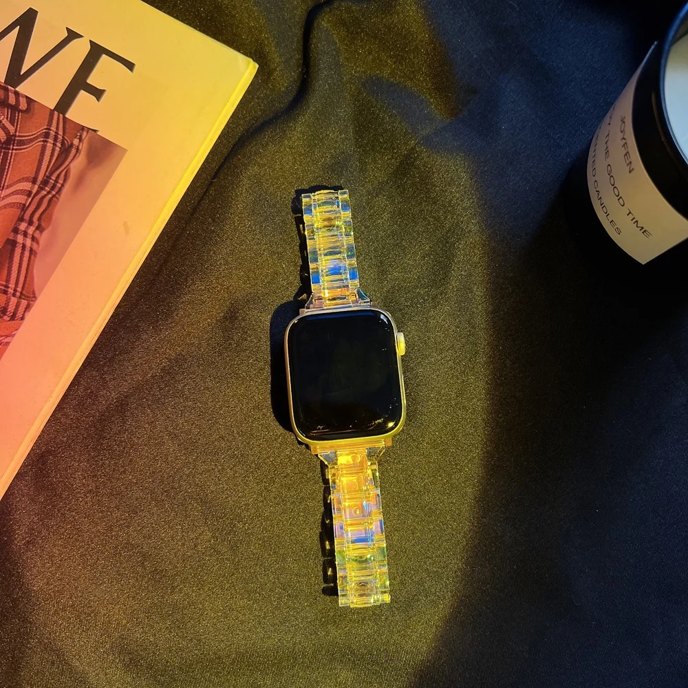 20mm Resin Watch Strap for Samsung Galaxy Watch 4 Band Women Slim Stylish Resin Watch Band for Samsung Active 2 40mm