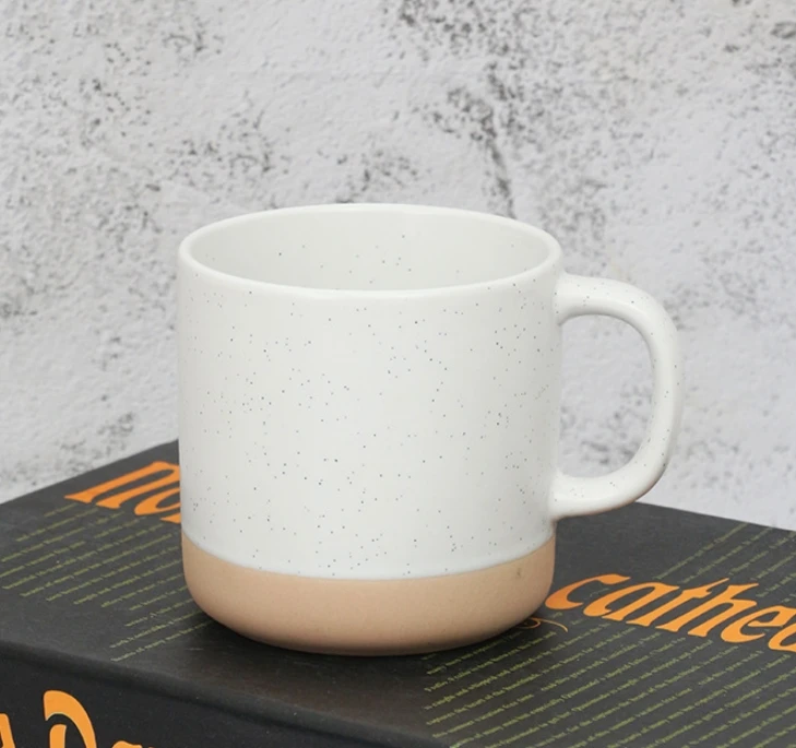 Best selling 2025 handmade color glazed Dipped Glaze 12oz ceramic mugs pink ceramic coffee cup milk mug pottery cup