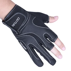 Зимние рыболовные перчатки Goture VANGUARD для мужчин и женщин, зимние рыболовные перчатки из неопрена и ПУ с 3 пальцами для рыбалки и охоты