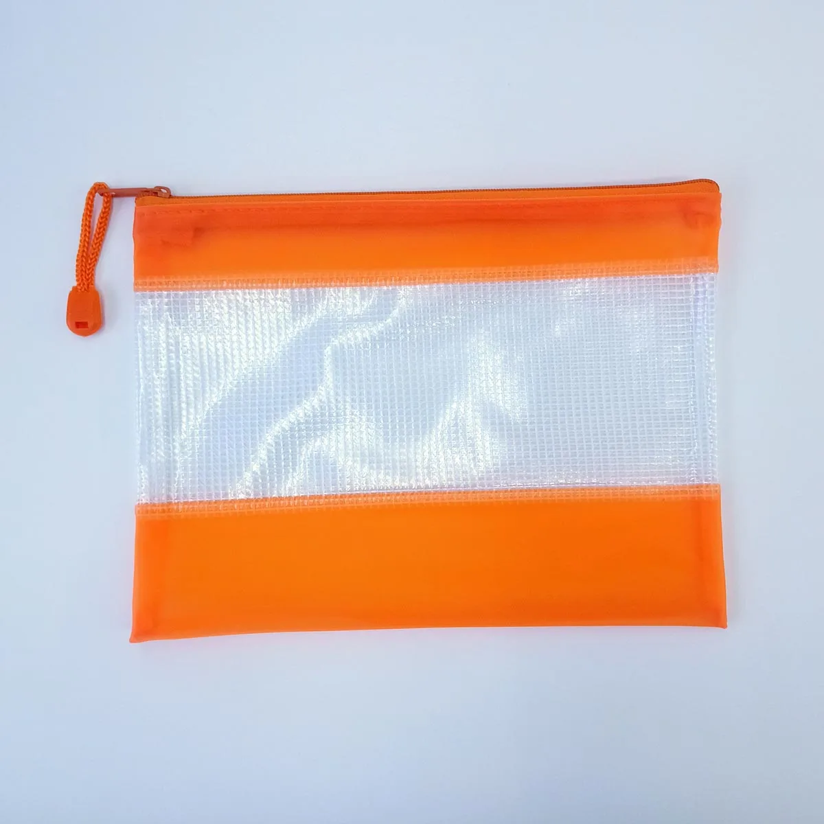 Kuoda wholesale  Transparent pvc mesh pencil case a4 zip lock document bag file  office school supplies stationery bag