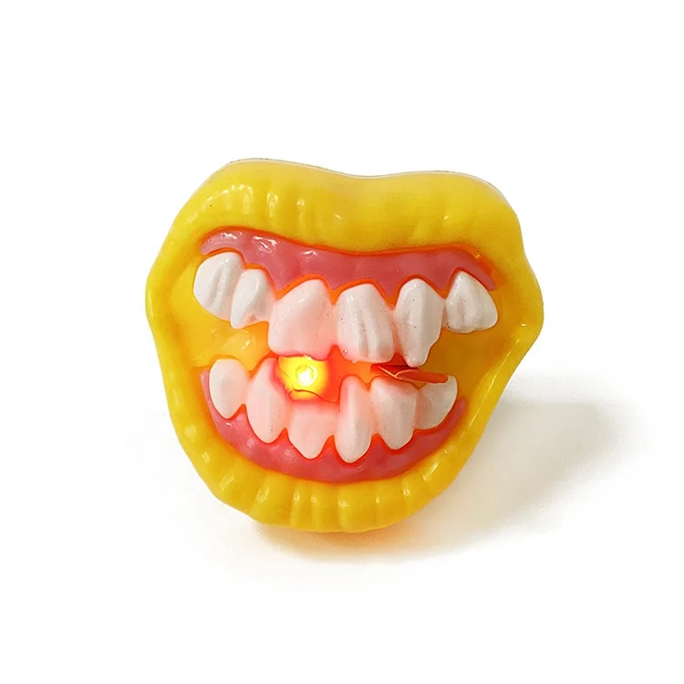 Plastic Bulk Candy Toys Empty Container Holder Sweet Dispenser Candies False Teeth with Light