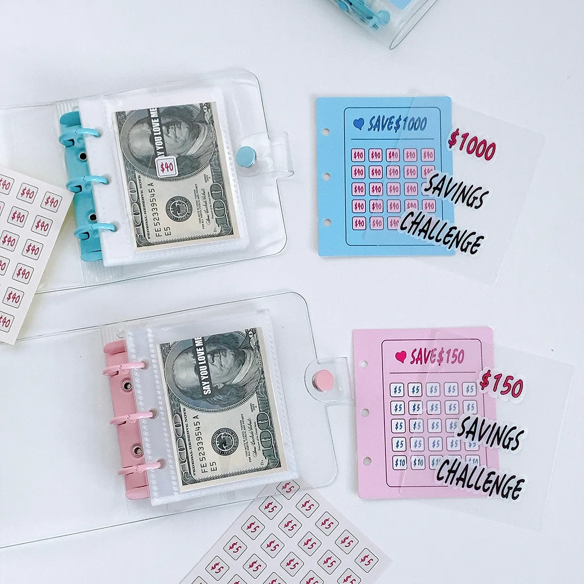 Other Educational Toy custom tracker journal mini Budget Binder 100 day 52 week cash money savings challenge book with envelopes