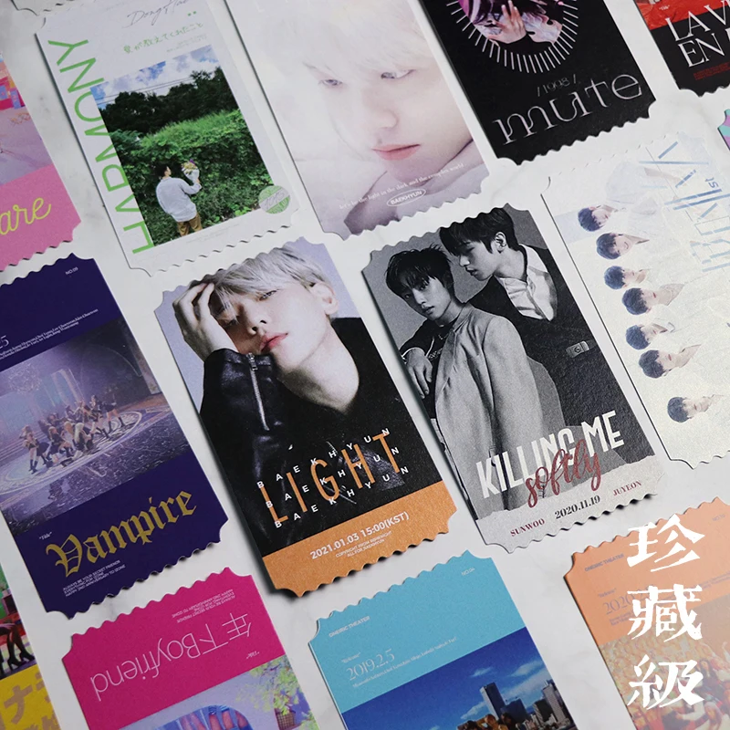 Custom both side printing Holographic  kpop ticket of photocards banner ticket for events