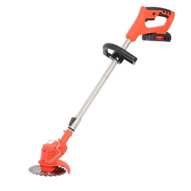 Landtop Professional Commercial Lithium Garden Hand Tools Portable 450w Manual Telescopic Grass Cutter Trimmer Push Lawn Mower