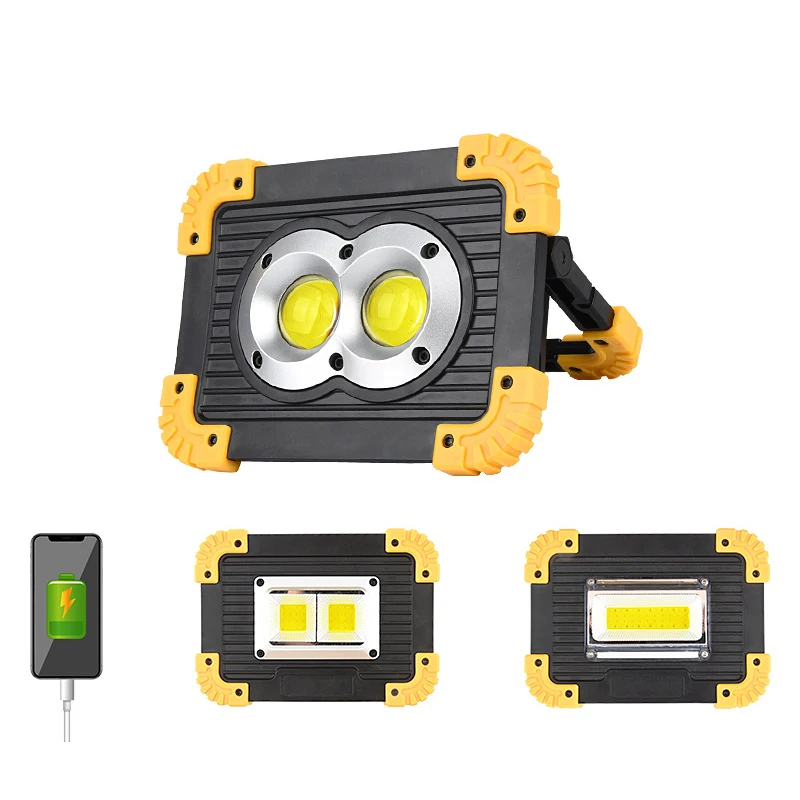 New multifunctional mobile portable work lamp flashlight emergency USB charging treasure cob camping projection lamp