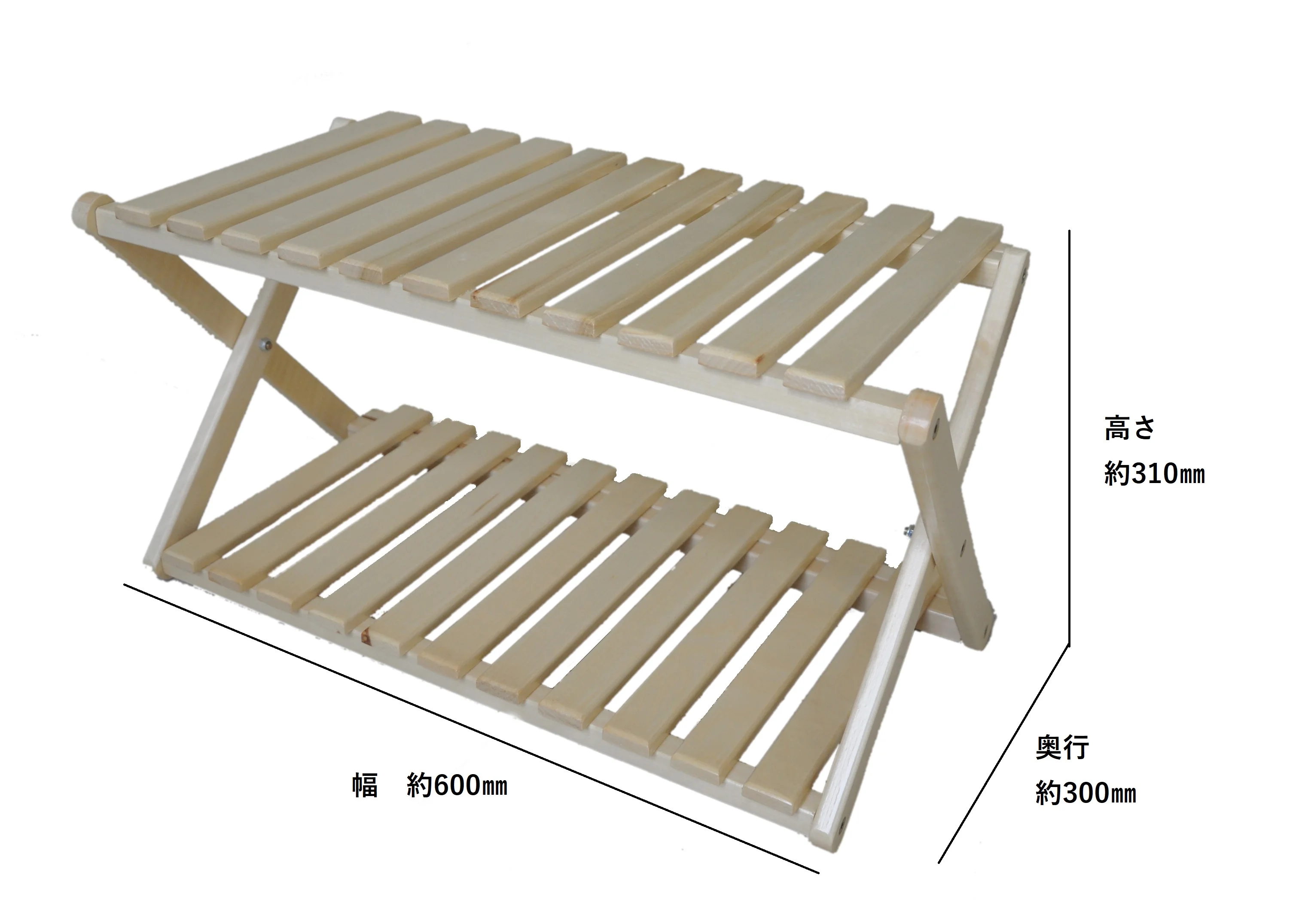 
Two/Three layer multi-functional folding solid wood shelf plant shelf storage rack 