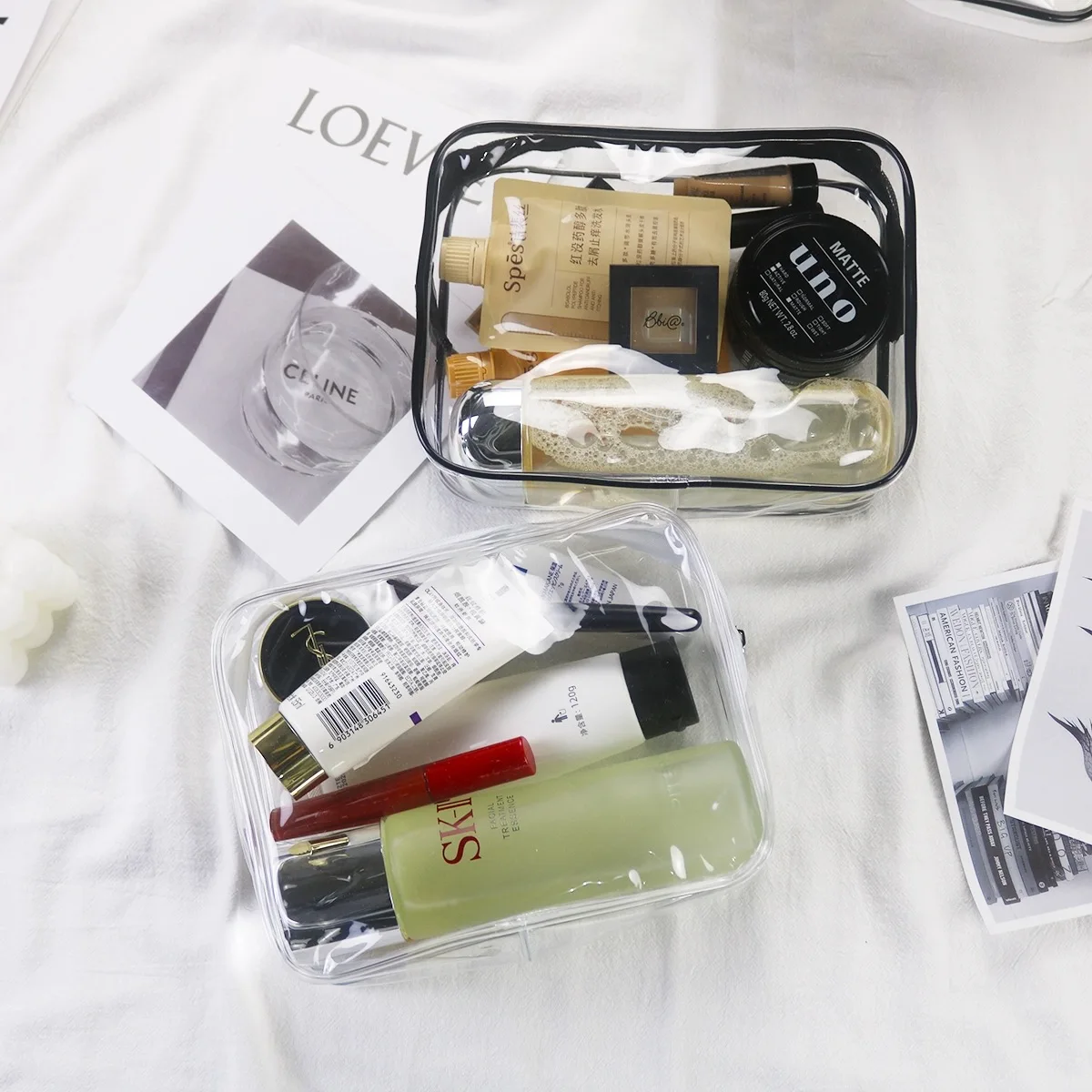 custom logo pink clear PVC bag Bachelorette Party Hangover Kit PVC Makeup bags