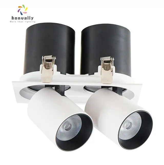 White Recessed Adjustable LED Downlight 12W stretching spot lighting round stretch downlight