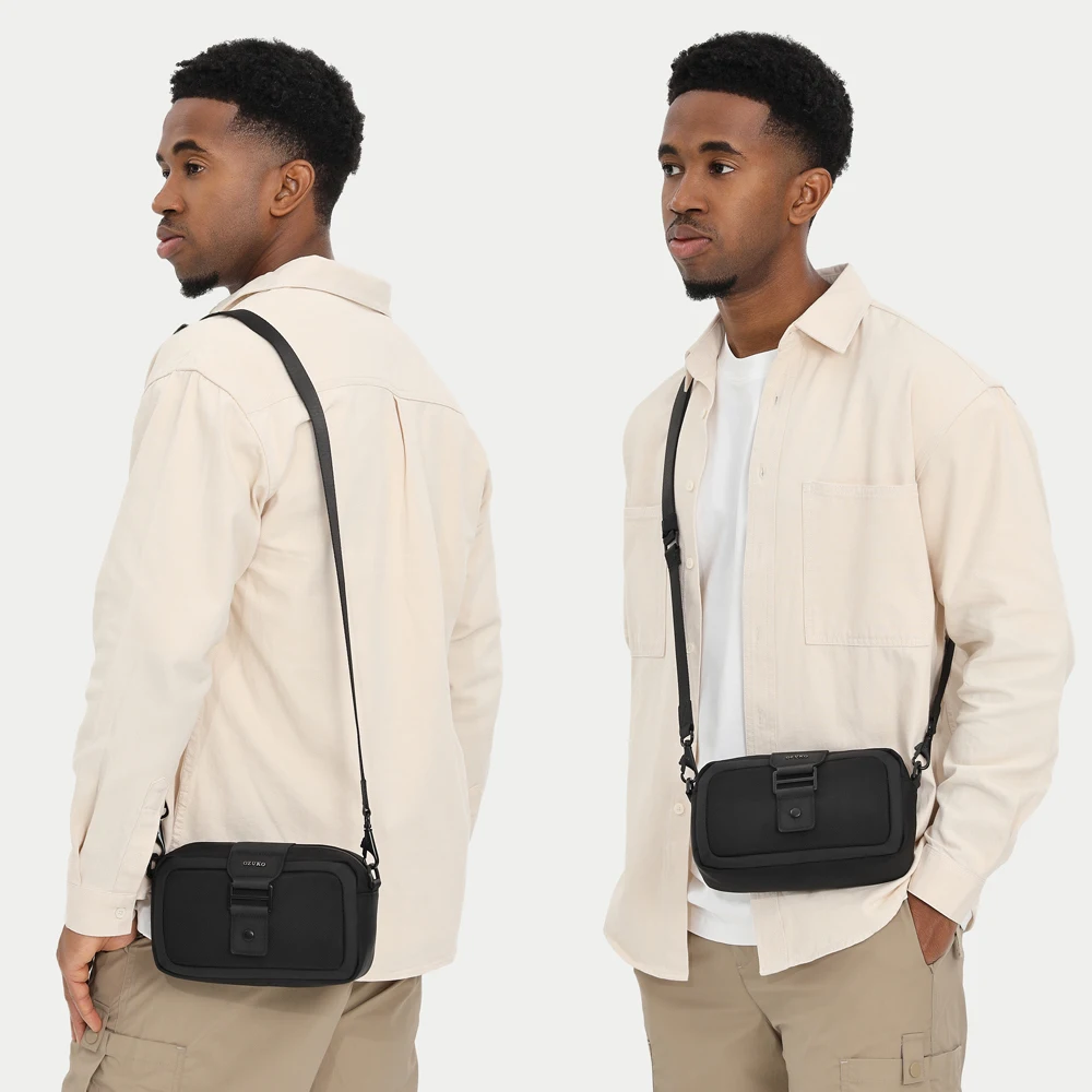 Ozuko 9829 Trendy Small Shoulder Sling Bag Purse Bag Casual Handbag Adjustable Strap For Daily Carry Men Cross Bag