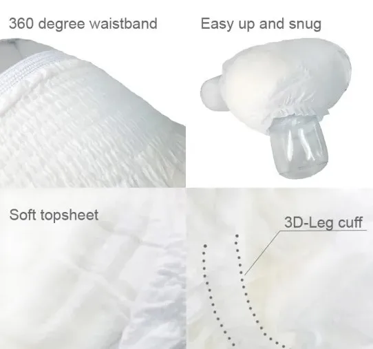 Ultra Soft Super Absorbent Menstrual Panties Disposable Diapers for Adults and Girls Sanitary Pants for Period Care