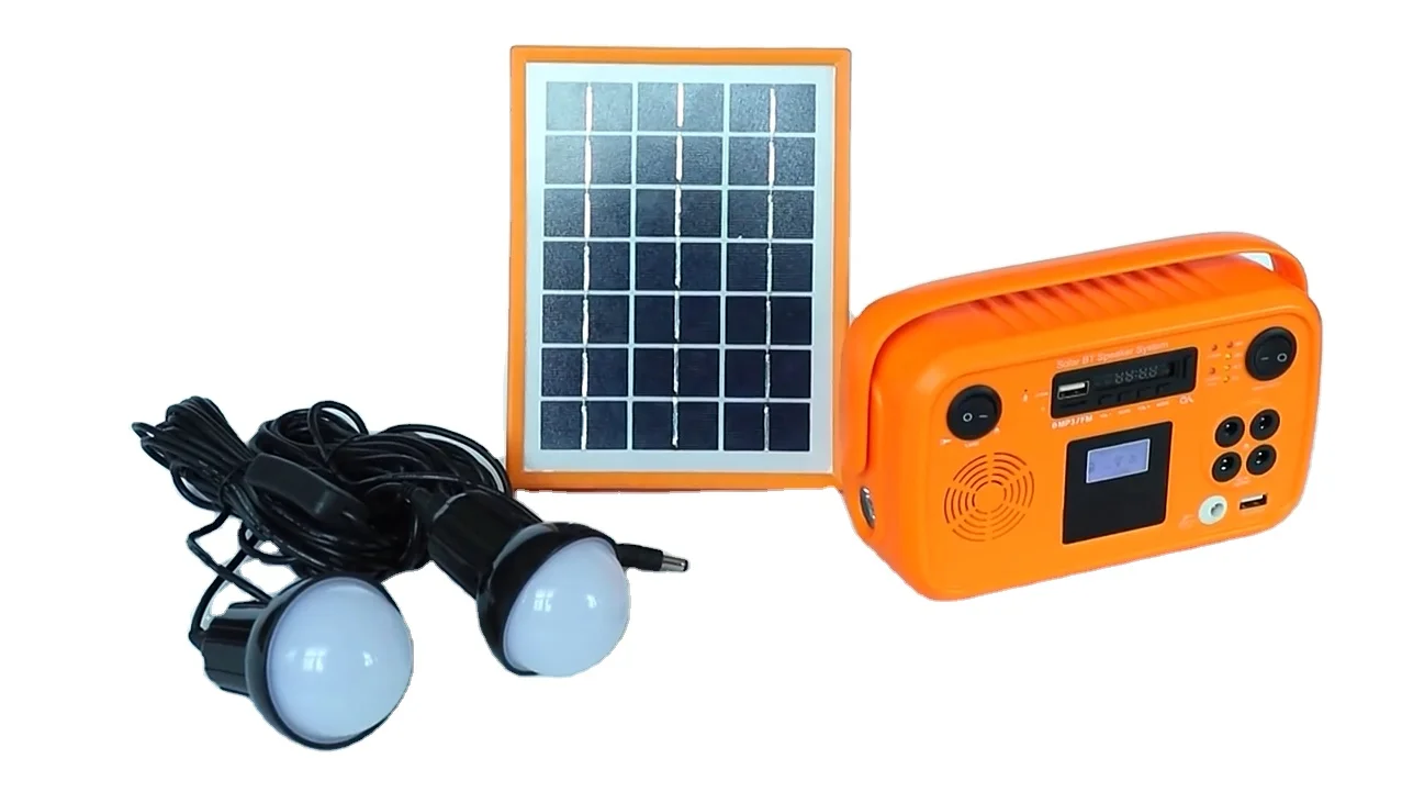 3W Solar Panel  Lithium Ion Battery Mini Portable Home Lighting Solar Energy Kit