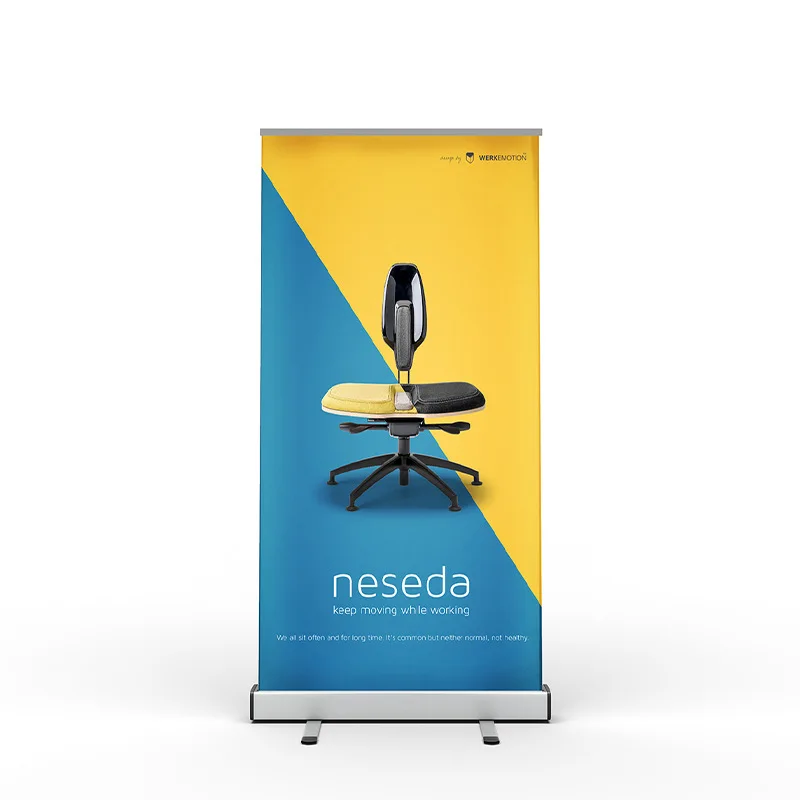 Wholesale Portable Foldable Display Stand Thickened Aluminum Alloy Roll Banner Poster for Advertising for Trade Shows Promotions