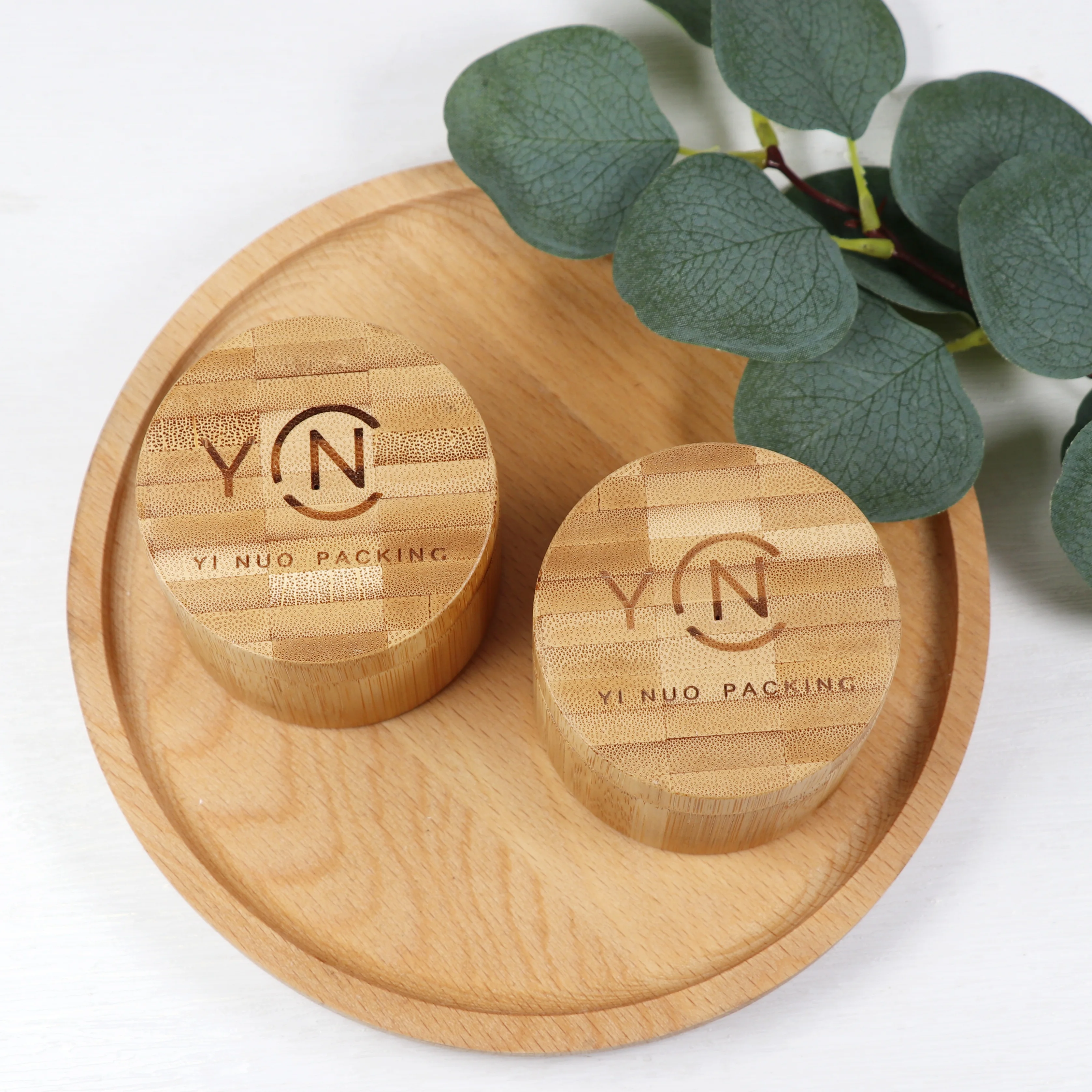 High quality 30g bamboo bottle face cream packaging empty jar for cream candle cosmetic serum bamboo jars