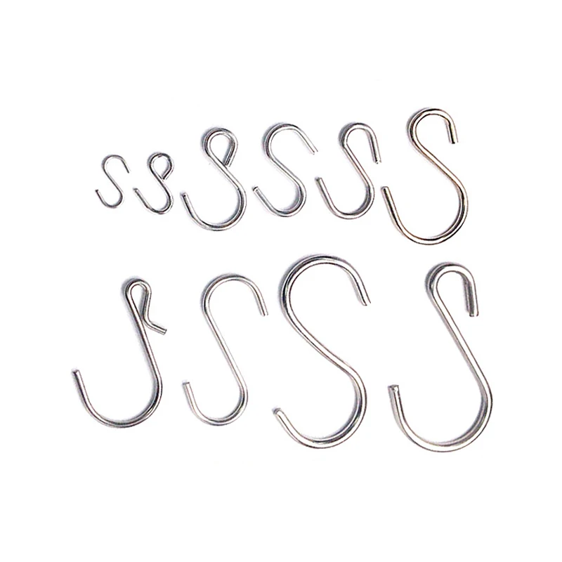 China Factory Main Product Hot Sale Nice Price Popular Stainless Steel S Shape Hooks Hanging S Metal Hooks