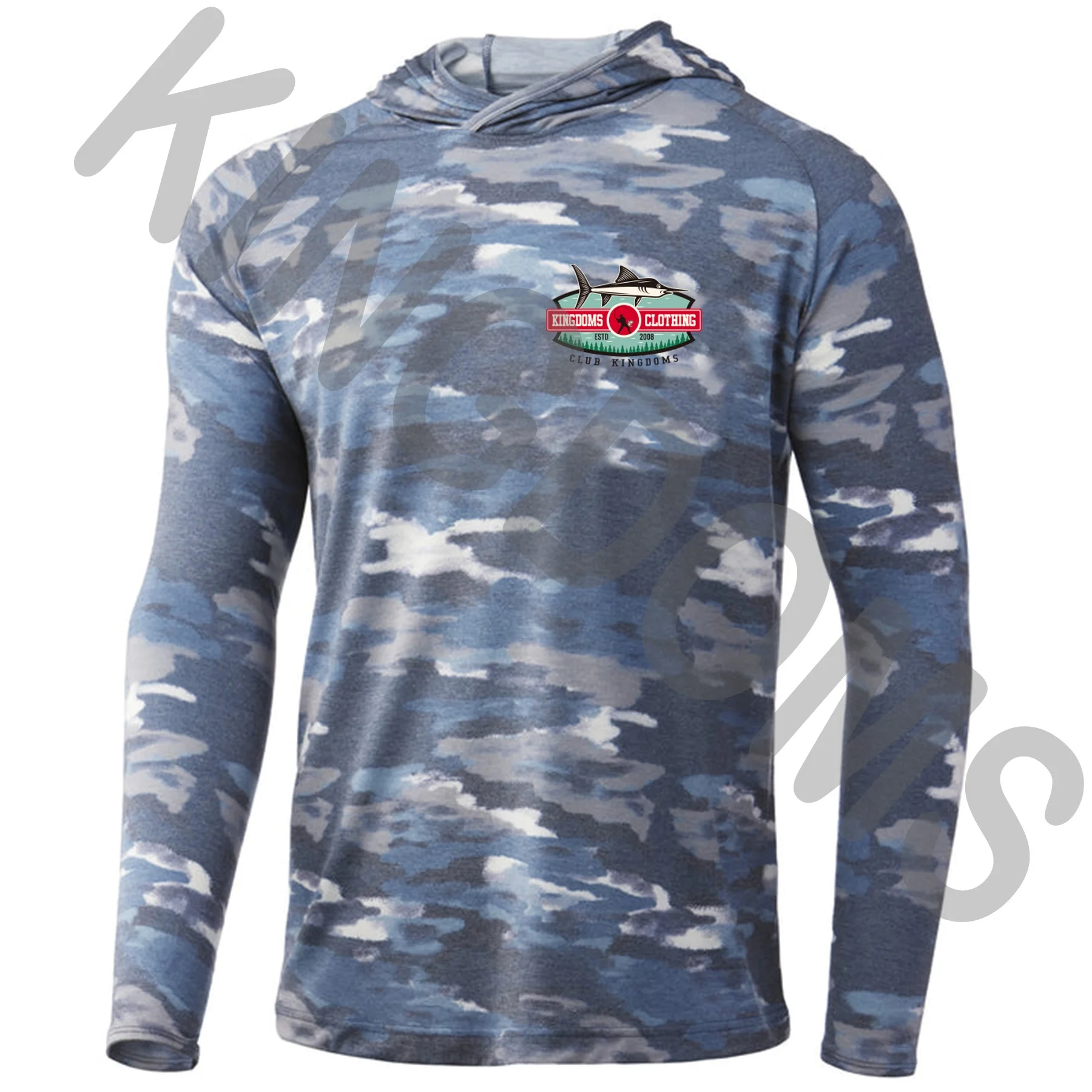 Fishing Wear Mesh Vented Uv Fishing Shirts Men's Long Sleeve UPF50+ Sun Protection Moisture Wicking Polyester