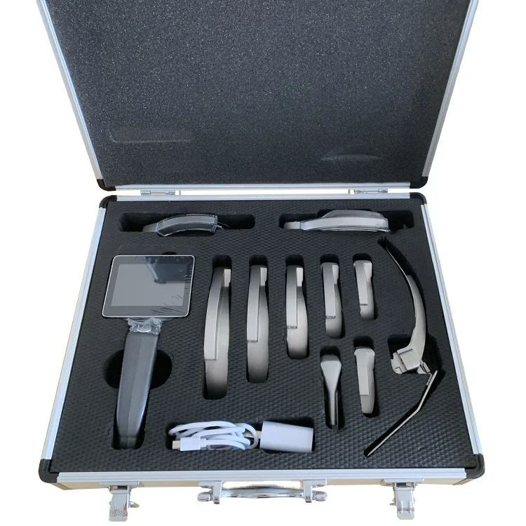 3 inch High-Definition Portable Video Laryngoscope with Stainless Reusable Blade for Surgical Operation