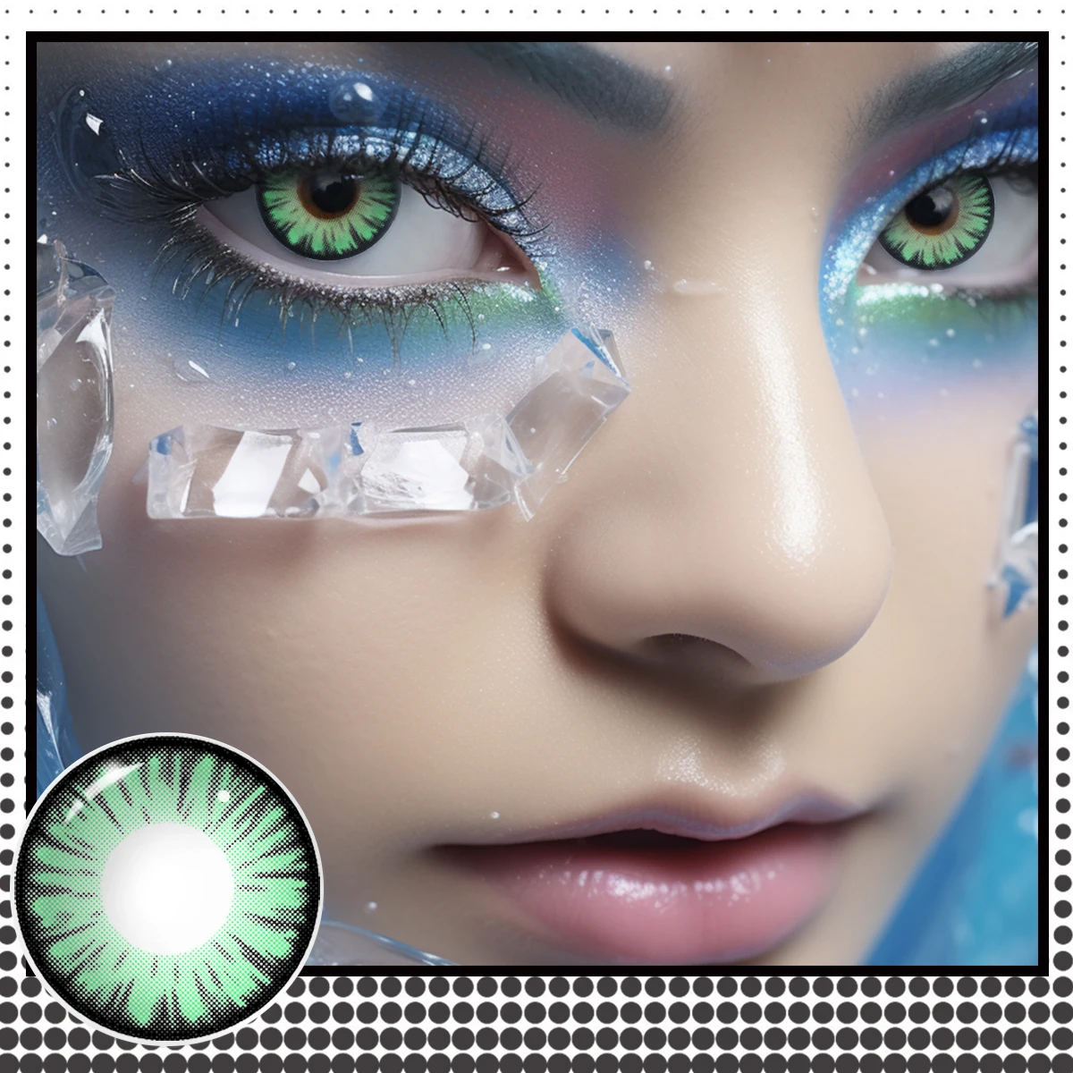 Lalens MIRACLE TIMES Cosplay Soft Contact Lenses Wholesale 14.5 Half Yearly Myopia Halloween Anime Eye Colored Contact Lenses