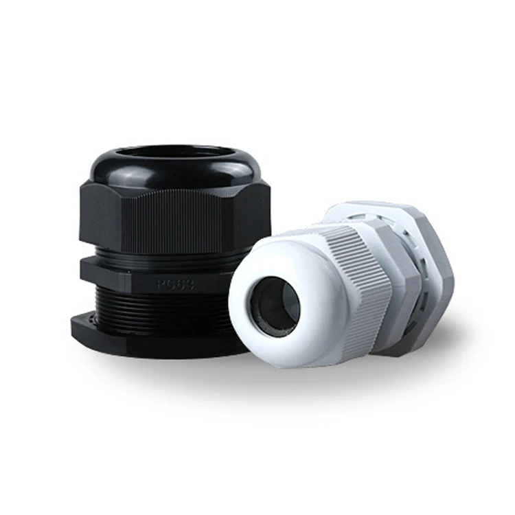 PG63 Huimeng High Quality IP68 Electrical Waterproof Black Plastic Nylon Cable Gland joint with Nut