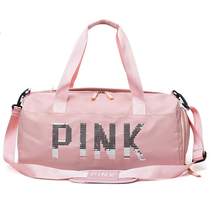 Wholesale Women Travel Fitness Sport Gym Duffel Bag with Shoe compartment and wet compartment