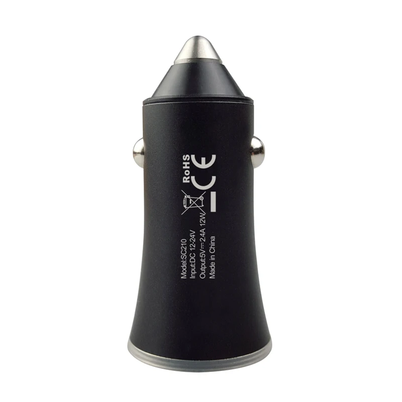 
2019 new trend universal car charger portable 2.4A dual usb car charger for electric vehicle charging 