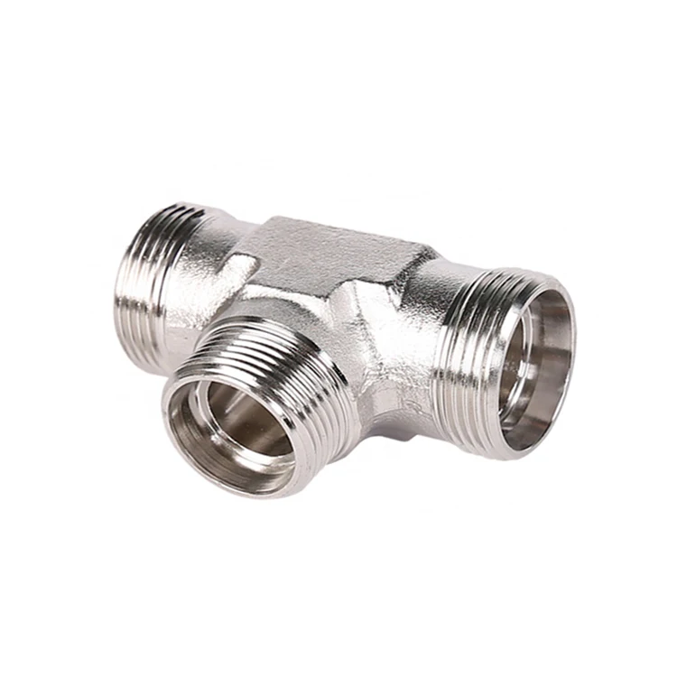 Hydraulic Pipe Fitting Bulkhead Weld Swivel Nut Run Stainless Steel Tee Male Fitting