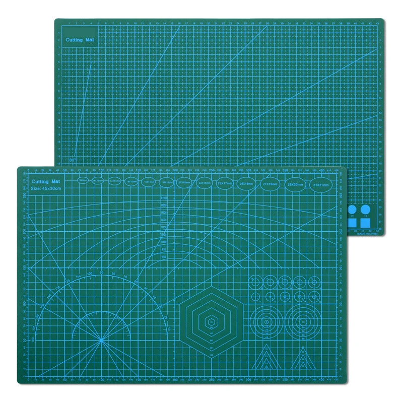Custom LOGO Size Self Healing Cutting Mat A2 A3 A4 A5 Double Sided DIY Craft Green PVC Cutting Mat