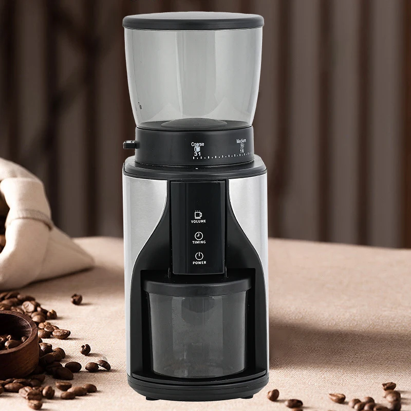 New Design Hot Sale Stainless Steel Controlling Knob Large Capacity coffee grinder burr Electric Coffee Grinder