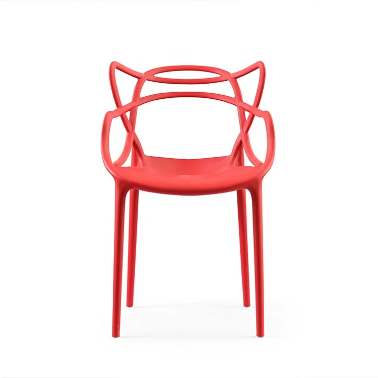 Stackable cafe modern design restaurant PP plastic lounge leisure low arm dinning chair