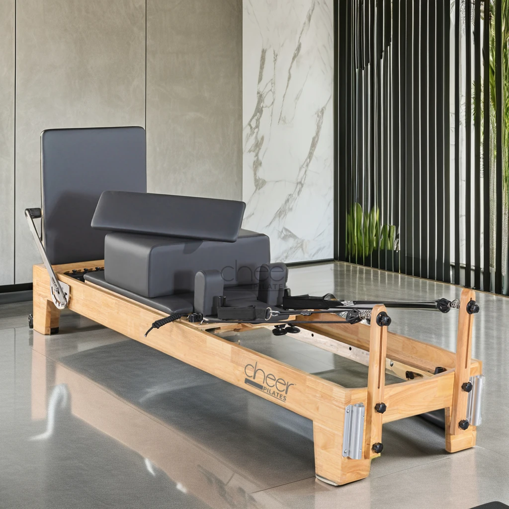 Professional Oak Wooden Pilates Machine for Body Workout pilates reformer machine Home Yoga Fitness Reformer Factory Price