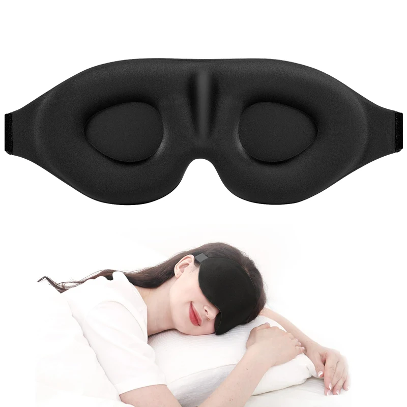New Design Soft Foam 3D Sleeping Eye Mask For Travelling And Working Noon Break