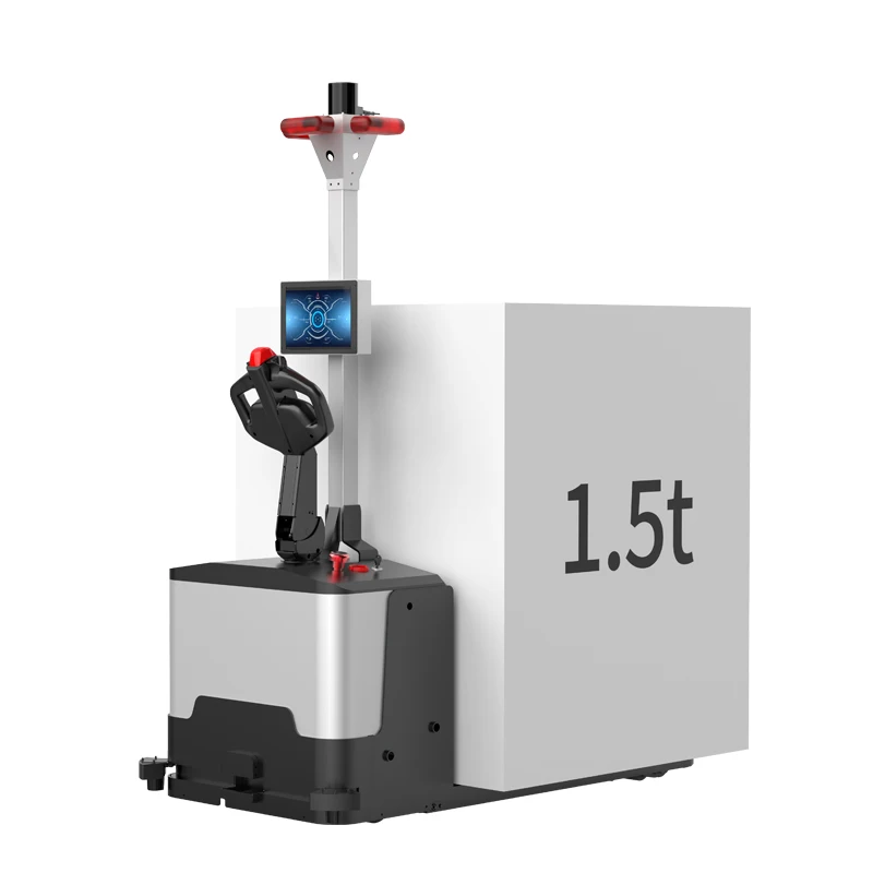 Reeman Automated Forklift Robot 1.5 Ton Lifting Height Laser Electric Stacker Electric Forklifts Trucks Price 4 Wheel for Sale