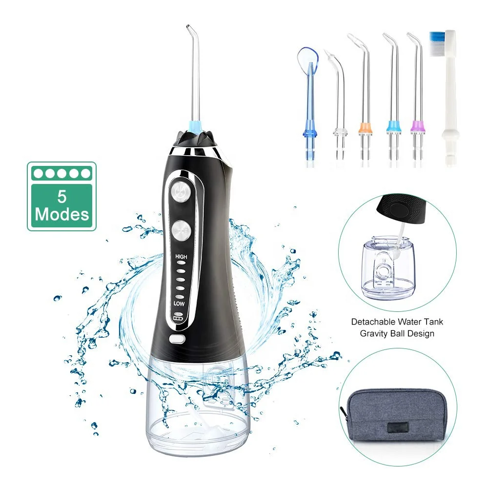 Cordless Portable 300ml Oral Irrigator USB Rechargeable Dental Water Flosser Jet Waterproof Irrigator Dental Teeth Cleaner