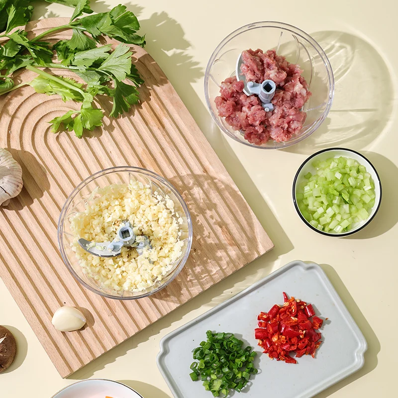 Manual Food Processor Vegetable Chopper Portable Hand Pull String Meat Grinder Garlic Mincer Onion Cutter