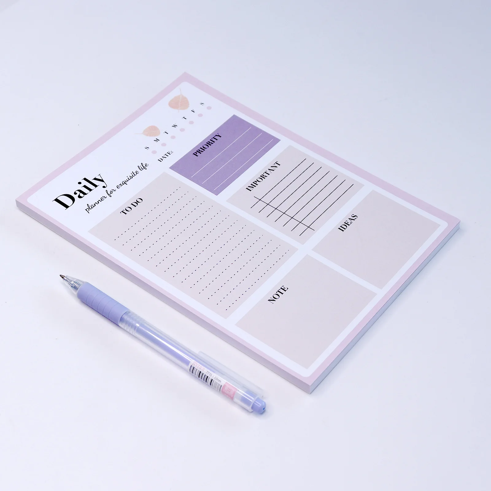 Hot Selling Wholesale To-do List Daily Weekly Planner Rip off Undated Journal Pad Print Notes Memo Pad