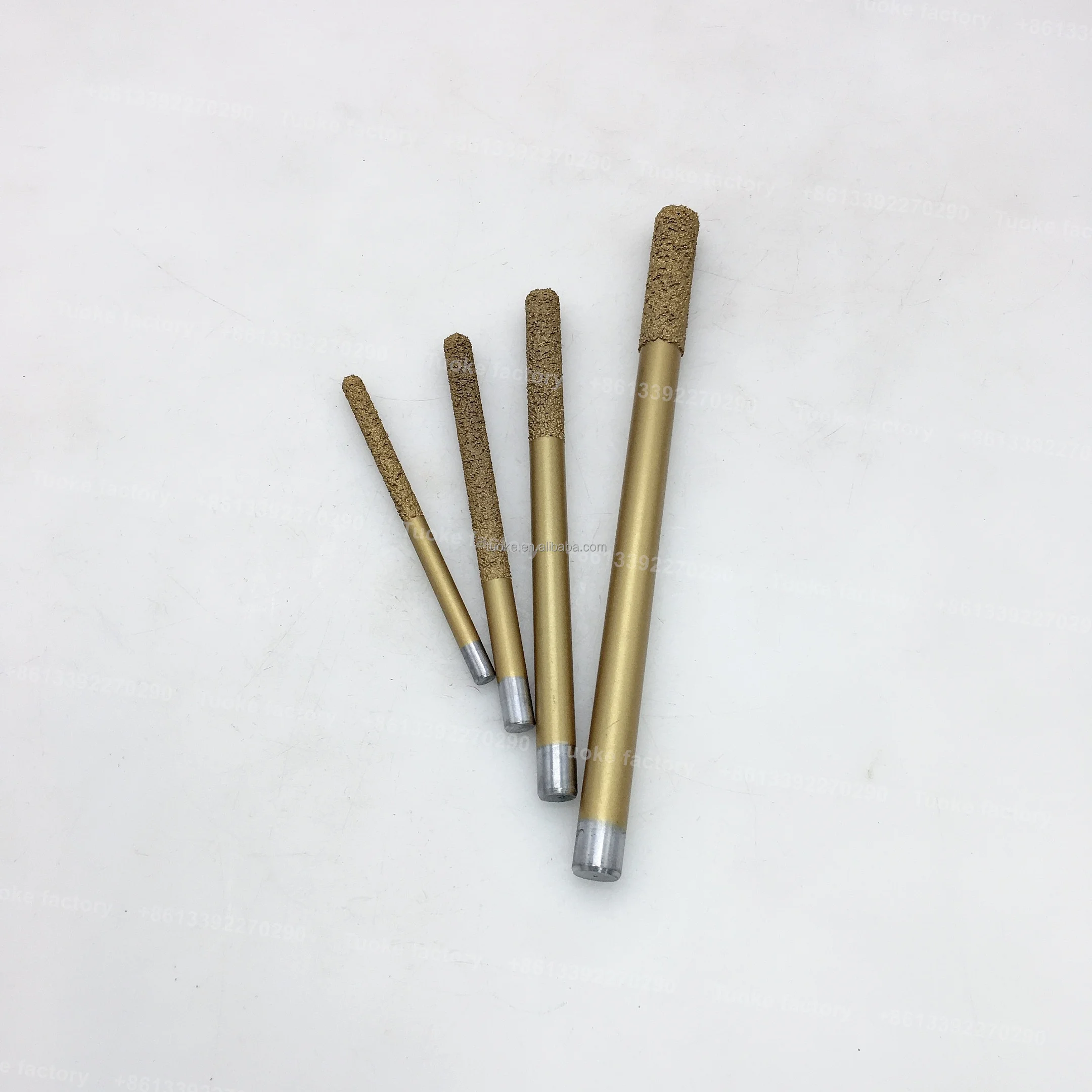 TUOKE TK871 S12xD13xI50xL200 Flat Head Diamond CNC Engraving Tools for CNC Machine Tool Stone Carving