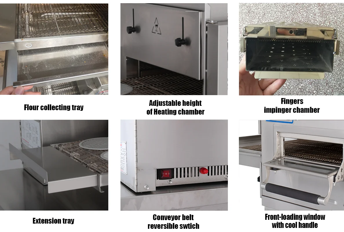 Конвейерная электрическая легкая печь air frier 100l для пиццы ресторана и пиццерии